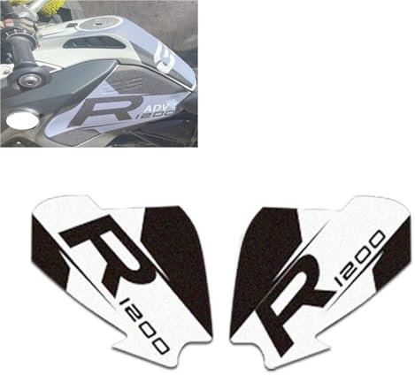 SHQXD Adesivo Serbatoio Adesivo Decorativo per Motocicletta per BMW R1200GS ADV R 1200 GS Adventure 2014 2015 2016 2017 Protezione Riflettente per Serbatoio Carburante(White)
