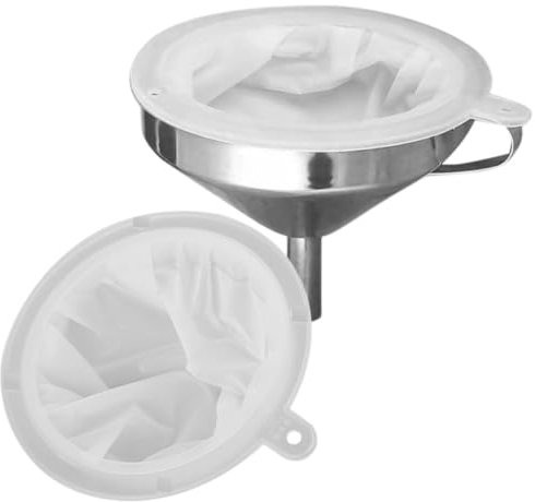 Alipis Entonnoir Métal Portable Avec Passoire Pour Transfert De Liquide Pour Huile De Cuisine Vin Et Autres Boissons
