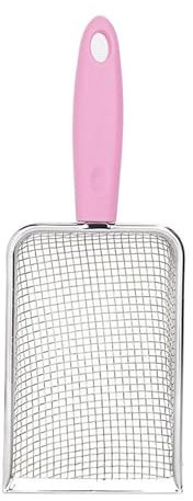 SZLIFE Paletta da Spiaggia, Paletta per lettiera per Gatti, setaccio rapido, Cucchiaio per feci, Strumento di Pulizia, Portatile per Sabbia per rettili, Rosa