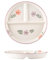 Piatti divisi 8x1 motivo floreale rotondo in ceramica 3 scomparti piatti per bambini e adulti per il controllo delle porzioni a casa, scuola