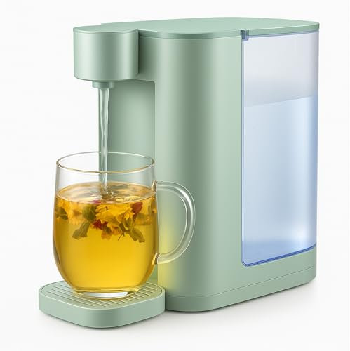 3L Instant Hot Water Dispenser, One Cup Kettle with 5 Temperature Presets & Fast Heating, Countertop Water Dispenser with LED Night Light & Child Lock, One Cup Hot Water Dispenser for Tea & Coffee