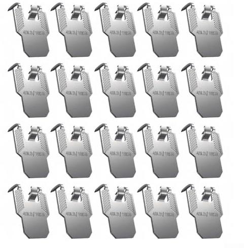 Lot de 20 crochets pour tableaux avec griffes pour cloison sèche, crochets en métal solides pour accrocher des cadres, des photos et des peintures murales, 40 lb Attache Cadre Crochets Muraux(argenté)