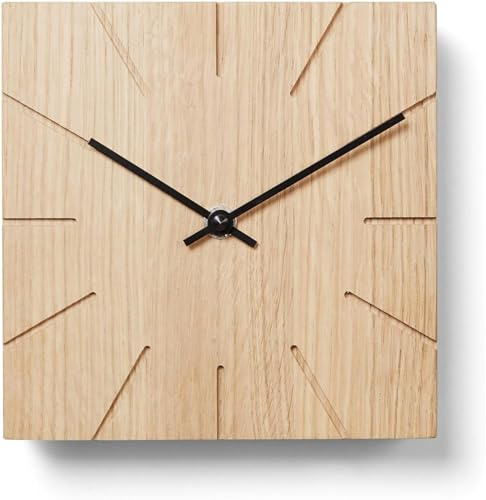 Natuhr 8NU2-11-1 Wanduhr/Tischuhr Beam Eiche Massivholz Funkuhr