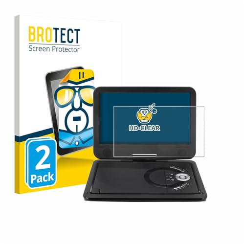 brotect Screen Protector compatible with Soundmaster PDB1910SW DVD Player (2 Pack) - HD-Clear Protection Film