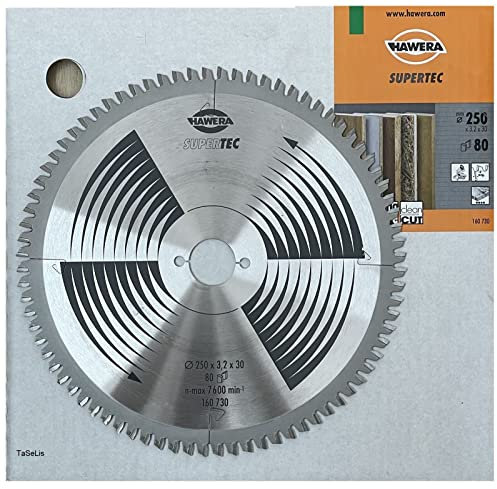 Präz.-Kreissägeblatt 250x3,2x30mm 80/WS neg.
