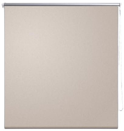 vidaXL Verdunkelungsrollo 120x175cm Beige Seitenzug Klemmrollo Klemmfix Rollo