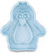 Präge-Ausstecher mit Auswerfer Pinguin ca. 6 cm Hellblau