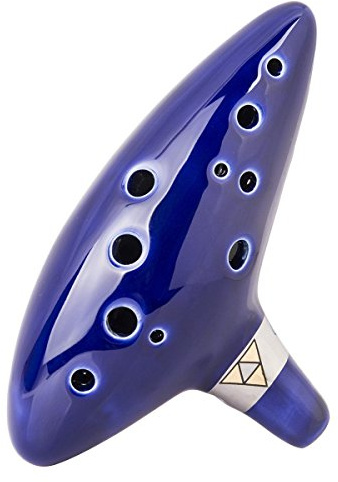 totmc Legend of Zelda Ocarina Of Time Triforce Link 12 Loch Alto C Mediant Ton Ocarina Zelda Cosplay Keramik Replica + Textbook