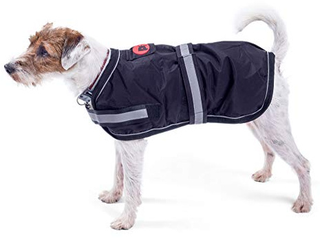 Petface Super Soft Waterproof Dog Coat, 50 cm, Black