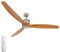 LUCCI AIR Deckenventilator Akmani, Ventilator inkl. Fernbedienung, moderner Deckenlüfter mit 3-Echtholz-Flügeln, Ø 152 cm