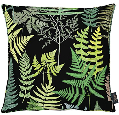 APELT Fauna 46X46 89 Kissenhülle, Polyester-Baumwolle, grün / schwarz, 46 x 46 x 0.3 cm