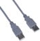 PremiumCord USB 2.0 High Speed Kabel M/M 2m, A Stecker auf A Stecker, USB Verbindungskabel für HDD usw, Doppelt geschirmt, AWG28, Farbe grau, Länge 2m