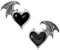Alchemy Gothic BlackSoul Women Earring Set Silver-Coloured, Pewter,