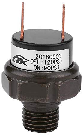 Commutateur de pression 12V universel voiture commutateur de compresseur d'air automatique commutateur de contrôle de la pression d'air 90-120psi, 120-150psi, 125-200psi (en option)(90-120 PS)