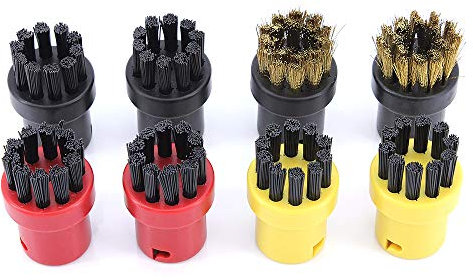 DingGreat 8Pcs Set di spazzole Rotonde per scopa a vapore Kärcher SC1 SC2 CTK10 SC3 SC4 SC5 SC7