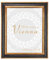 BIRAPA Vienna Cadre Photo Encadrement sous Verre, Bois Massif NoirDoré, 50 x 75 cm