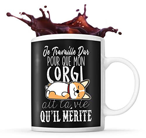 Tasse Corgi Ich arbeite hart