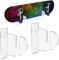 BiJun Skateboard Wandhalterung, Acryl Skate Deck Wandhalterung, Skateboards Horizontale Aufhänger Display Rack Skateboard Aufbewahrungsständer