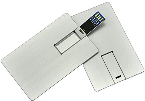 Pendrive - Memoria USB 3.0 con tarjeta de crédito y cajero automático 32, 64, 128, 256 GB, memoria A10 (plata, 64 GB)