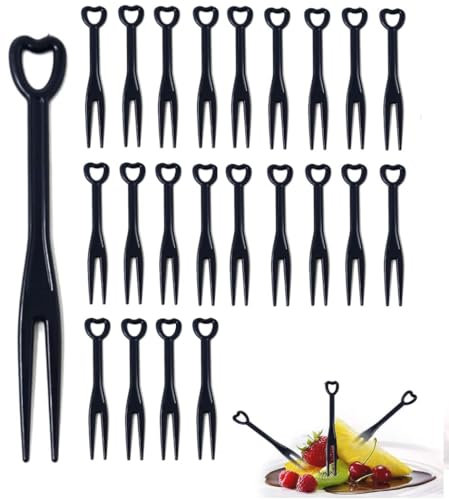 Tenedor de Fruta Mini, 100 Piezas para Niños, Reutilizable, Fruit Forks Kids, Tenedores de Postre, de Plástico