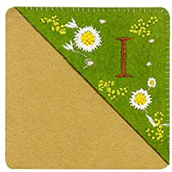 Handbesticktes Eck-Lesezeichen, Buchmarker-Clip für Frauen, Weihnachten, Geburtstagsgeschenk, einzigartiges Lesezeichen mit Buchstabenstickerei für Liebhaber von Büchern