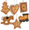 Logbuch-Verlag 6 Lebkuchen Deko Anhänger aus Kunststoff weihnachtlicher Baumschmuck Weihnachtsanhänger braun 6 cm