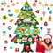 WEST STORY Filz Weihnachtsbaum, 3.3Ft DIY Deko Wandbehang für Kinder, Tannenbaum Zum Schmücken mit 34 Ornamenten, Ideal für Home/Tür/Wand Hängend Dekor