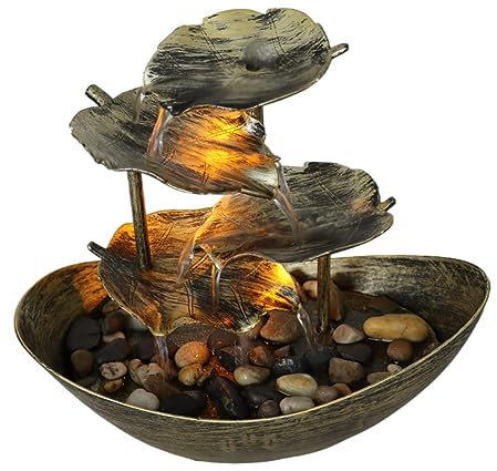 Garneck Wasserfall-Ornament Mit Fließendem Wasser Für Desktop-dekor Landschaftsornament Tischdekoration Optische Schönheit Und Stressreduktion