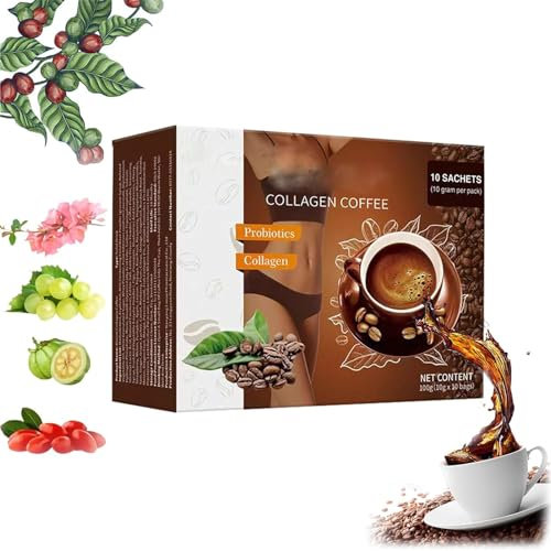 EXQST Kollagen-Kaffee, Kaffee-Kollagen-Pulver zur Gewichtsreduktion, Kollagen-Kaffee-Ergänzung, reines Bio-Kaffee-Kollagen für Frauen und Männer