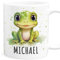 Frosch Tasse personalisierte Kindertasse mit Namen Froschtasse Namenstasse süßes Kinder Geschenk für Jungen & Mädchen Kaffeetasse Teetasse aus Keramik 330 ml