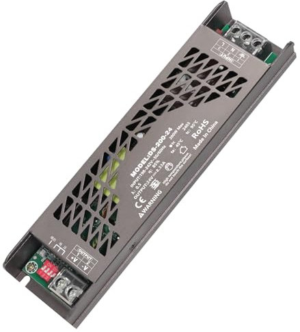 Transformador 240V a 24V, SOARFLY Fuente Alimentacion 24V 200W 8.33A, Transformador LED para Funcionar a Potencia Máxima, Ultra Fino Adaptador de luz LED Compacto de Alimentación para Tiras LED