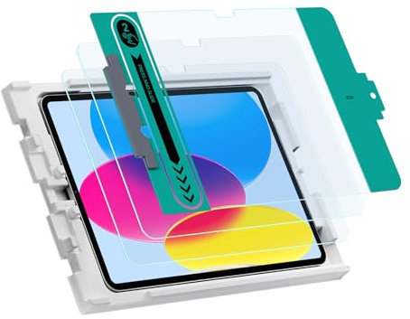 ESR 2 Stück, für iPad 11. /10. Generation A16/A14 (11/10.9 Zoll, 2025/2022) für Panzerglas, Schutzfolie für iPad 11/10, 9H Gehärtetes Glas mit Einfach Anzubringender Ablage, Kratzfest, HD-Klarheit