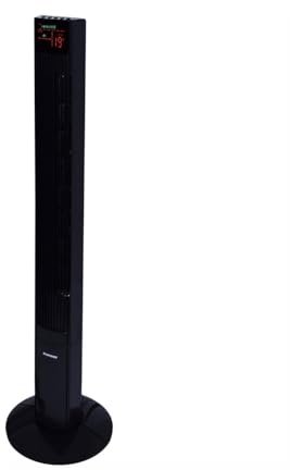Syntrox Säulenventilator Triforia | Turmventilator | Tower Fan | Turm Tower, mit Fernbedienung, leiser Ventilator, schwarz, 50 Watt, für Zuhause, Elektronisch