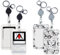 GMYG 2Pcs Anime D'Identité Porte Badges avec Cordon Rétractable, Enrouleur et Porte Carte, Mousqueton Robuste et Porte-clés Cartes d'accès Passes Protector pour Bureau École Staff Fournitures