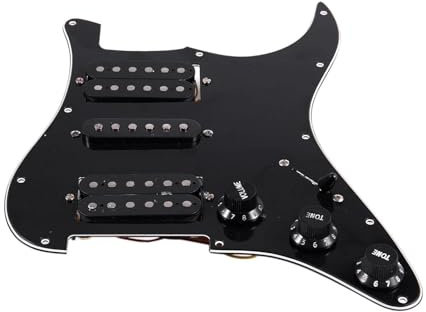 Pre-wired für E-Gitarre Pickguard Vorverdrahtetes Schlagbrett Für E-Gitarre 11 Löcher Vorverdrahtete Single-Coil-Humbucker-Magnet-Tonabnehmer 5-Wege-Schalter