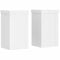 vidaXL Supports pour plantes 2 pcs blanc 10x10x18 cm bois d'ingénierie, support de fleurs, support de pot, support pour plantes d'intérieur