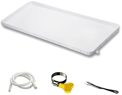 CTREVL Air Conditioner Drip Pan,Auffangwanne füR Klimaanlage Mit Ablaufloch,Klimaanlagen-Tropfschalen,Starke TragfäHigkeit,Geeignet füR die Klimatisierung Von Innen-/AußEngeräTen(80x32.5x3cm(10m))