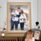 Pictalia - Leuchtender Foto-Rahmenspiegel personalisiert, speziell für Familien mit Foto, Geschenk für Mama, Muttertag, Geschenk für Frau, Holz-Fotorahmen, Dekoration