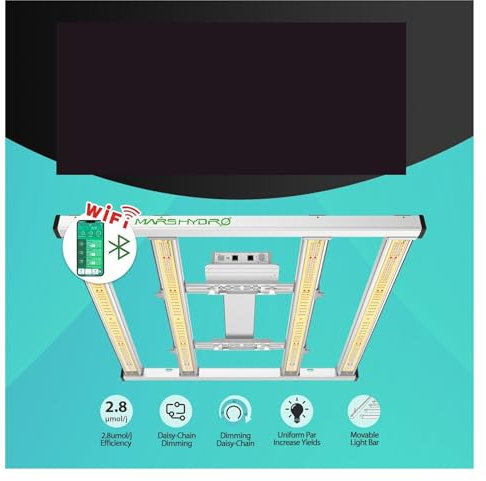 Lampada per Piante, Smart FC-E3000 Barre luminose for coltivazione a LED a spettro completo da 300 W for piante e fiori di coltura idroponica for tende da interni