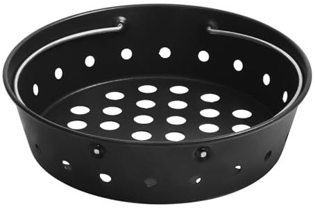 KAMaster Charcoal Basket Carbon Steel Fire Bowl for MiniMax,Small&Medium Bigg Green Eggs,Heavy Duty Enamel Coated Charcoal Ash Basket with Handles,Fire Box Bowls Ash Basket also for JR Kamado Grill