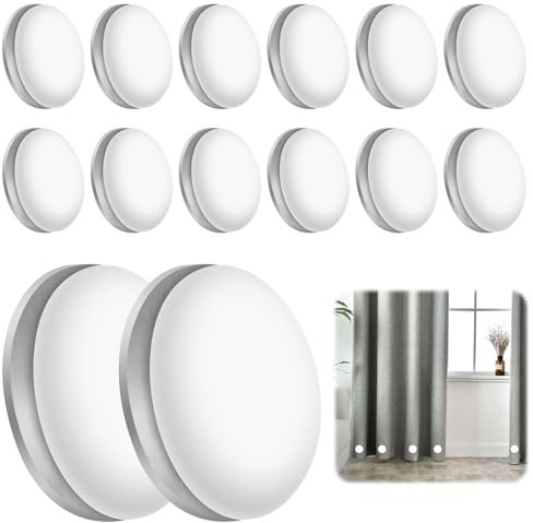 14 Paar Magnetische Duschvorhang Gewichte Unten, Runde Shower Curtain Weights, Magnete Duschvorhang Gewichte, Outdoor Gardinenbeschwerer Vorhang Beschwerer, Magnetische Vorhanggewichte für Tischdecke