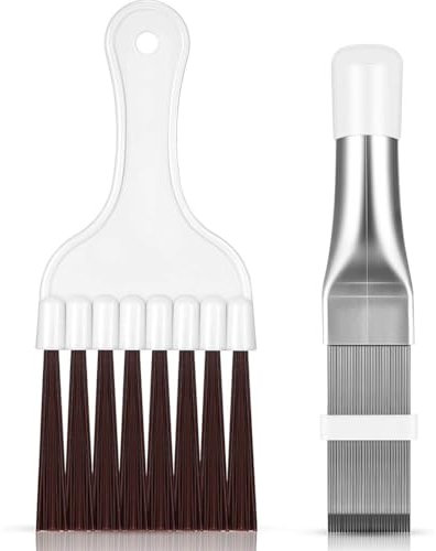 CATOR 2 Stücke Kondensator Reinigung Kamm, Klimaanlage Kondensator Flosse Kamm, Lamellenkamm trockner Edelstahl Flosse Reinigung Bürste Verdampfer Kühler Reparatur Werkzeug