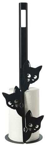 Arti & Mestieri Silvestro - Porta carta igienica di Design 100% Made in Italy - in Ferro, ⌀ 15x50h cm (Nero)