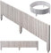 KADAX Bordure de pelouse en bois flexible - 116 x 20 cm - Bordure de parterre - Clôture de jardin flexible - Bordure de tonte - Blanc