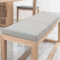 YFHT Bankauflage 80x40x5cm waschbares Bankkissen aus Leinen mit Rutschfester Unterseite und Paspel, Sitzkissen für Gartenbank, Terrasse, Innen Fensterbank, Flurbank, Rattanstühle usw