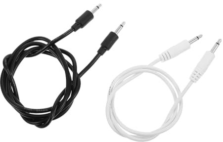 UPKOCH 2 Stücke Synthesizer Zubehör Mono Patch Kabel Audio Kabel 0,5 M Und 1 M Patch Kabel Für Professionelle Signal Übertragung Und Reise