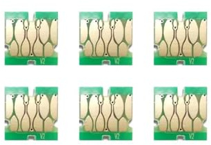 UHRSERNJ T7811-T7816 Tintenpatronenchip kompatibel mit Frontier-S DX100 Fuji DX100 Druckersatz von 1/2/3/4/5 (Bk C m y SB Pink)(T7811-7816 chip 4set)