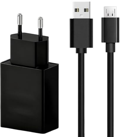 2M Micro Ladekabel für Amazon Fire HD 7, 8, 10, 4 und 5 Generation (2014–2019), Kindle Paperwhite (1–10. Gen), Oasis (1–4. Gen), Voyage, DX, Keyboard, Touch und Kinder-USB 5v2a 10w Netzteil Ladegerät