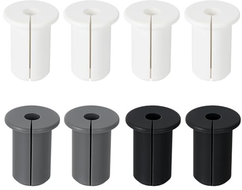 8-Piece Cable Grommets Set, Wall Hole Cover for Starlink and Home Theatre, Rubber Grommets for Cables, Includes 4 White, 2 Black, 2 Grey