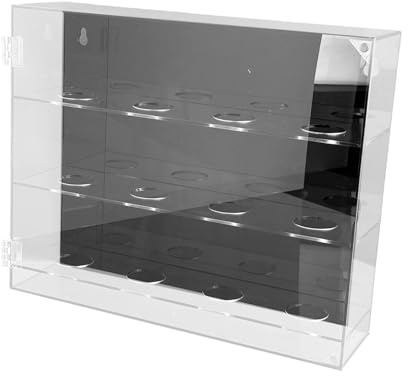 harayaa Baseball Vitrine für 12 Bälle, An Der Montiert, Transparente Baseball Aufbewahrungsbox